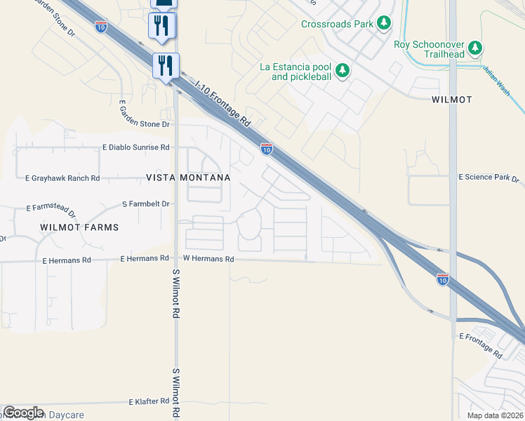 map of restaurants, bars, coffee shops, grocery stores, and more near 8036 South Tate Loop in Tucson