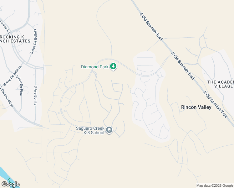 map of restaurants, bars, coffee shops, grocery stores, and more near Unnamed Road in Tucson