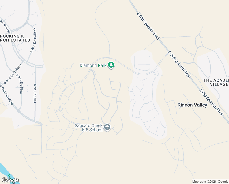 map of restaurants, bars, coffee shops, grocery stores, and more near Unnamed Road in Tucson