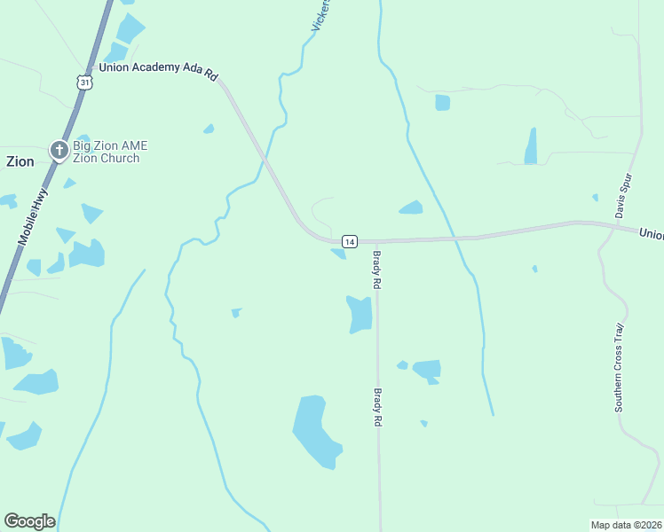 map of restaurants, bars, coffee shops, grocery stores, and more near 6729 Union Academy Ada Road in Hope Hull