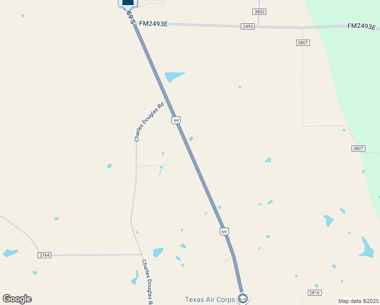 map of restaurants, bars, coffee shops, grocery stores, and more near U.S. Highway 69 South in Bullard