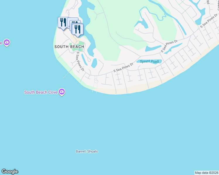 map of restaurants, bars, coffee shops, grocery stores, and more near 17 Painted Bunting Road in Hilton Head Island