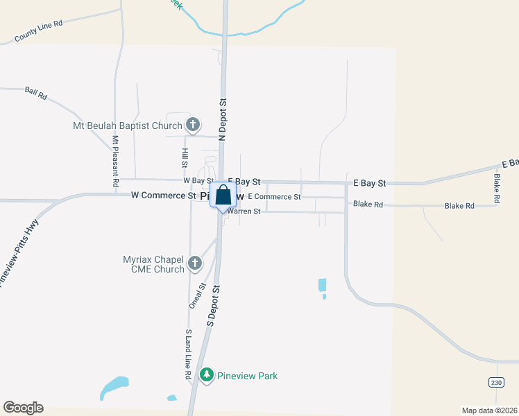 map of restaurants, bars, coffee shops, grocery stores, and more near 213 Warren Street in Pineview