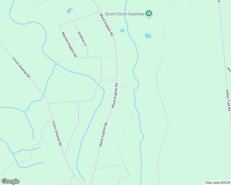 map of restaurants, bars, coffee shops, grocery stores, and more near 1155 Mack English Road in Ellabell