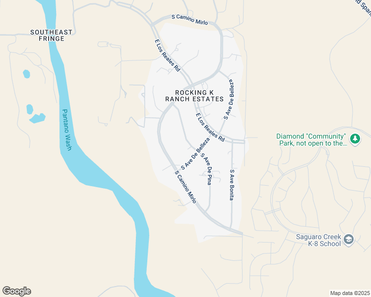map of restaurants, bars, coffee shops, grocery stores, and more near 7791 South Camino Mirlo in Tucson