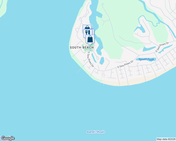 map of restaurants, bars, coffee shops, grocery stores, and more near 5 Brown Pelican Road in Hilton Head Island