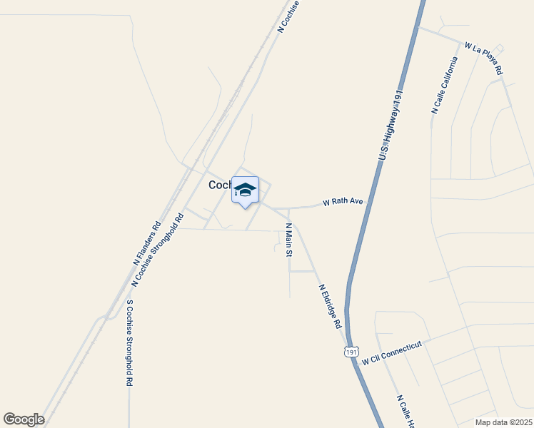 map of restaurants, bars, coffee shops, grocery stores, and more near 942 Smith Street in Cochise
