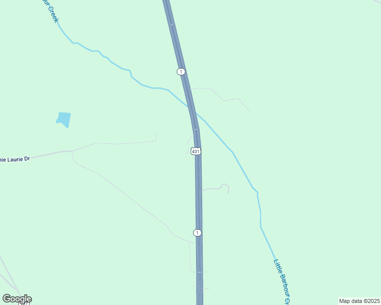 map of restaurants, bars, coffee shops, grocery stores, and more near U.S. 431 in Pittsview