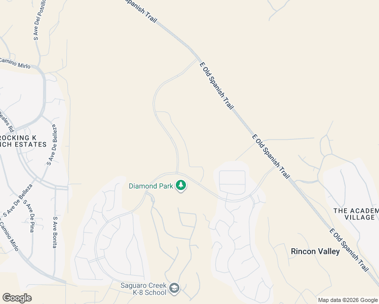 map of restaurants, bars, coffee shops, grocery stores, and more near 13280 East Old Spanish Trail in Tucson