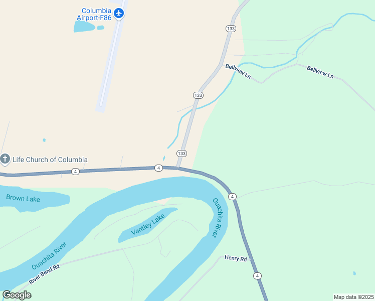 map of restaurants, bars, coffee shops, grocery stores, and more near 6523-6747 Highway 133 in Columbia