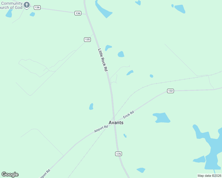 map of restaurants, bars, coffee shops, grocery stores, and more near 1573 Little Rock Road in McRae-Helena