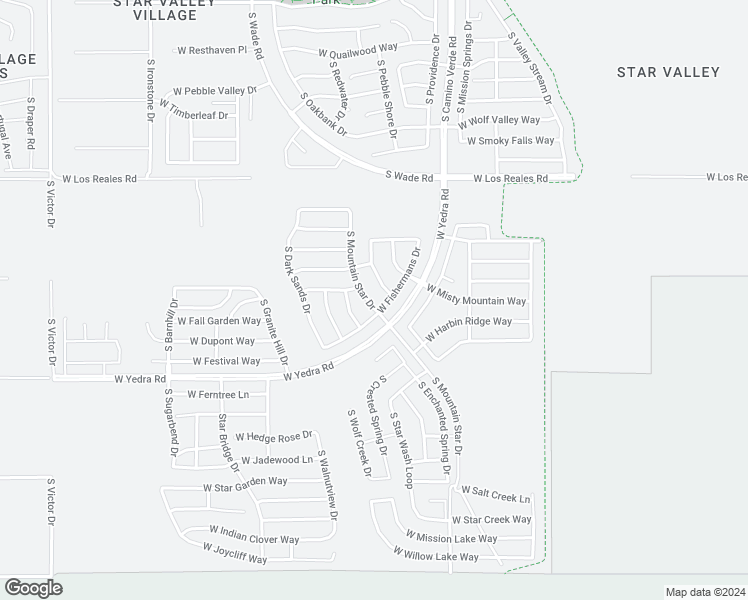 map of restaurants, bars, coffee shops, grocery stores, and more near 7547 South Mountain Star Drive in Tucson