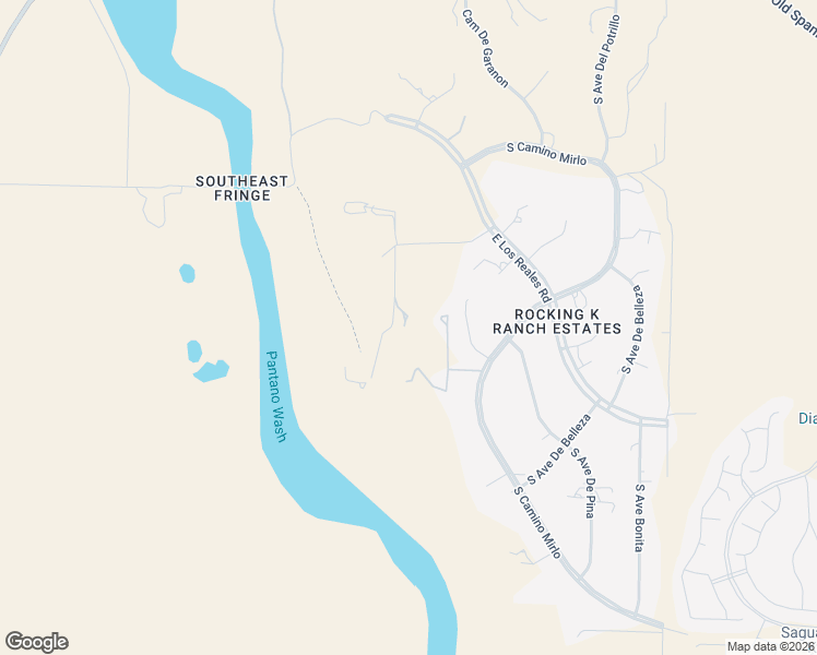 map of restaurants, bars, coffee shops, grocery stores, and more near 7521 South Cactus Thorn Lane in Tucson