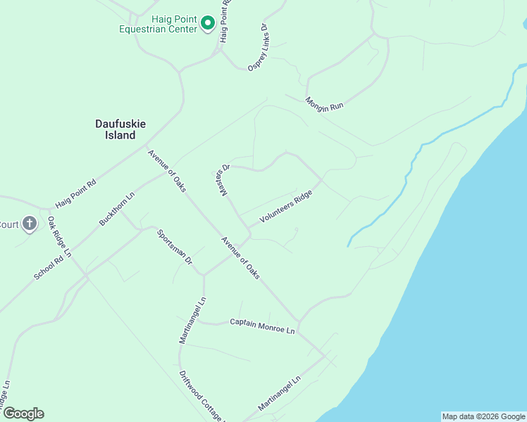 map of restaurants, bars, coffee shops, grocery stores, and more near 7 Volunteers Ridge in Daufuskie Island