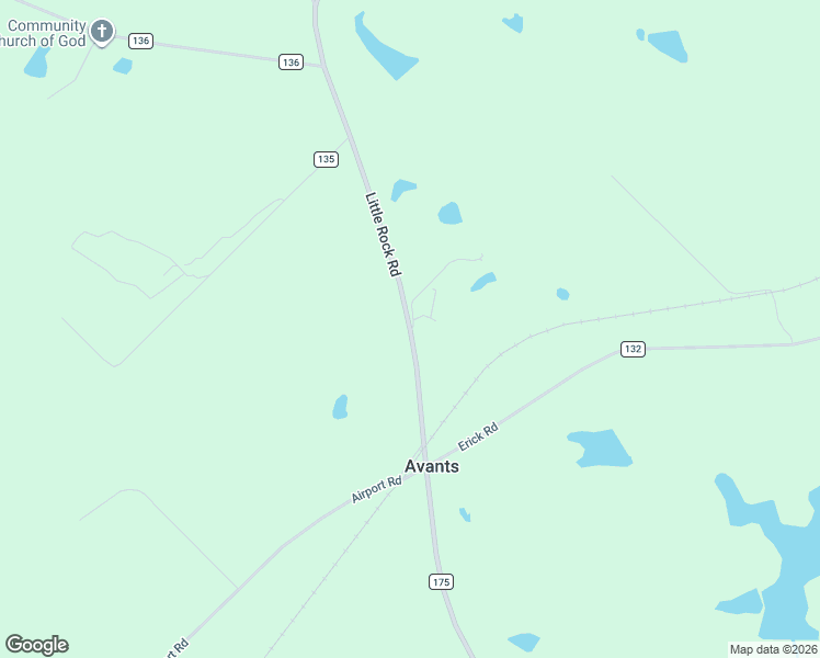 map of restaurants, bars, coffee shops, grocery stores, and more near 1573 Little Rock Road in McRae-Helena