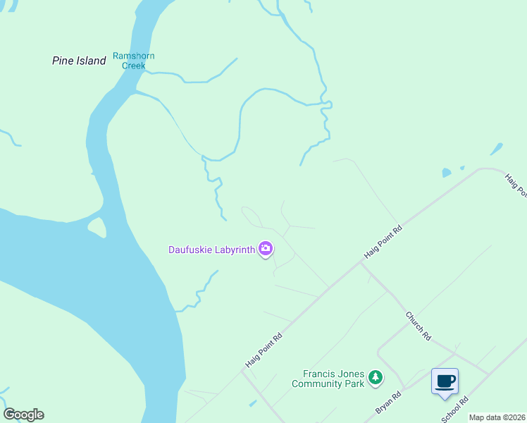 map of restaurants, bars, coffee shops, grocery stores, and more near 16 Governors Point in Daufuskie Island