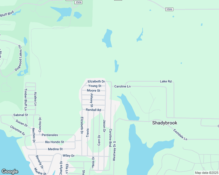 map of restaurants, bars, coffee shops, grocery stores, and more near 154 Caroline Bend in Bullard
