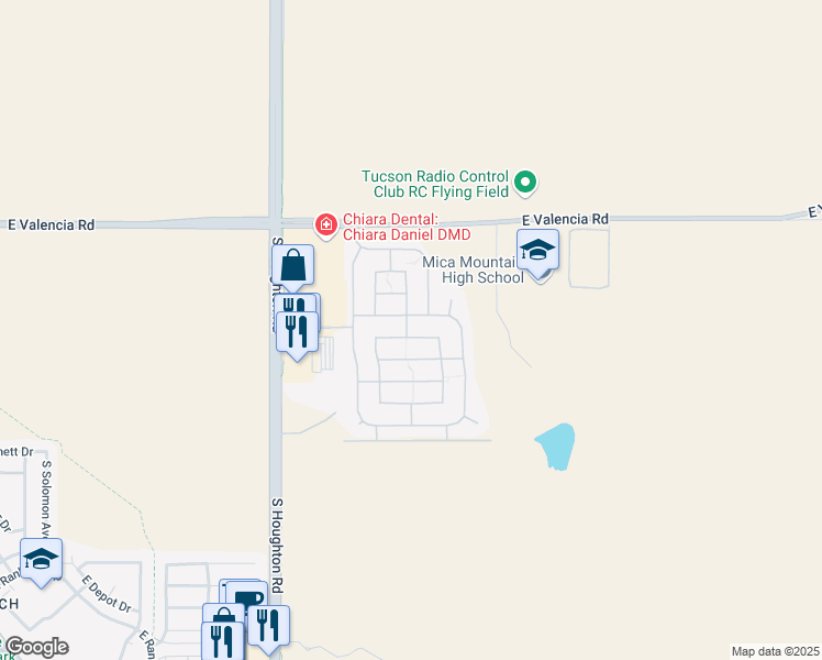 map of restaurants, bars, coffee shops, grocery stores, and more near 10545 Bonpland Willow Drive in Tucson