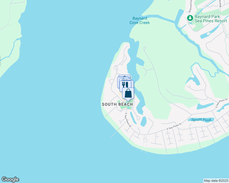 map of restaurants, bars, coffee shops, grocery stores, and more near 6 Braddock Bluff Drive in Hilton Head Island