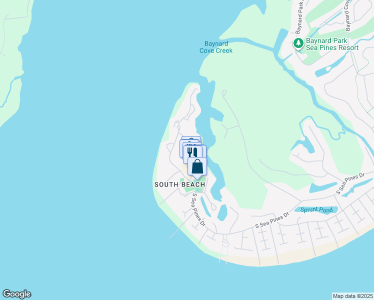 map of restaurants, bars, coffee shops, grocery stores, and more near 6 Braddock Bluff Drive in Hilton Head Island