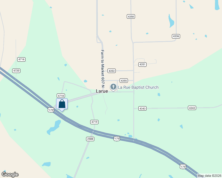 map of restaurants, bars, coffee shops, grocery stores, and more near 11226 Texas 60 Loop in LaRue