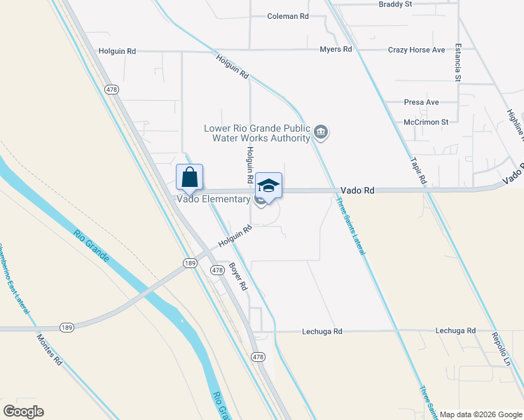 map of restaurants, bars, coffee shops, grocery stores, and more near 330 Holguin Road in Vado