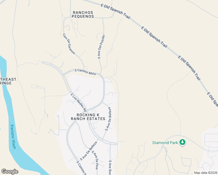 map of restaurants, bars, coffee shops, grocery stores, and more near 7325 South Camino Mirlo in Tucson