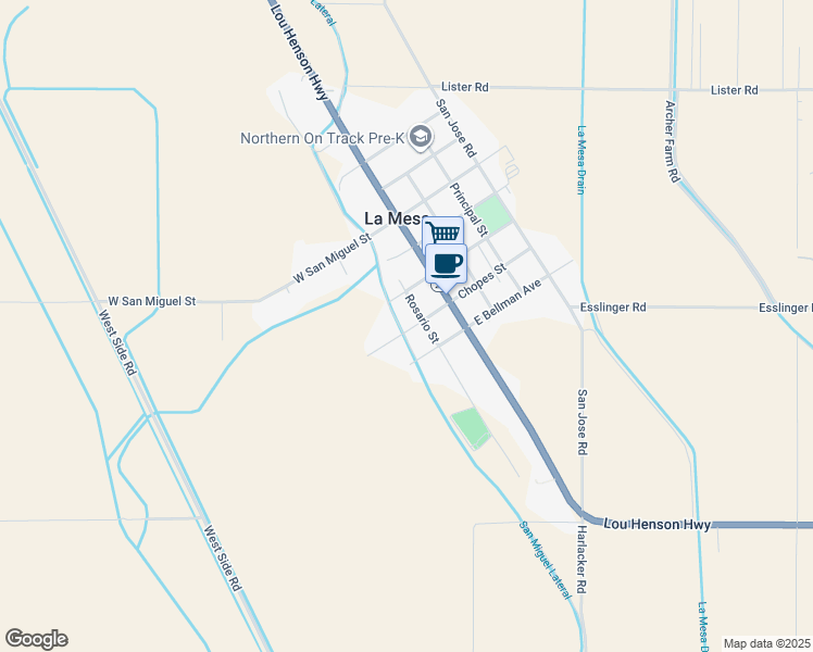 map of restaurants, bars, coffee shops, grocery stores, and more near 216 Chopes Street in La Mesa