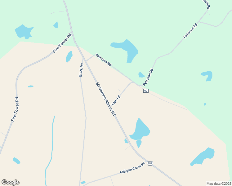 map of restaurants, bars, coffee shops, grocery stores, and more near 111 Cleo Road in Ailey