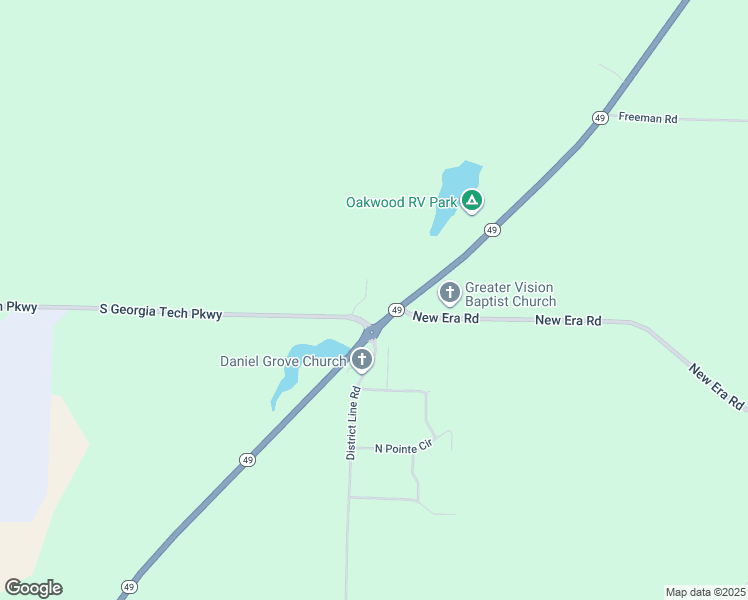 map of restaurants, bars, coffee shops, grocery stores, and more near 1155 South Georgia Tech Parkway in Americus