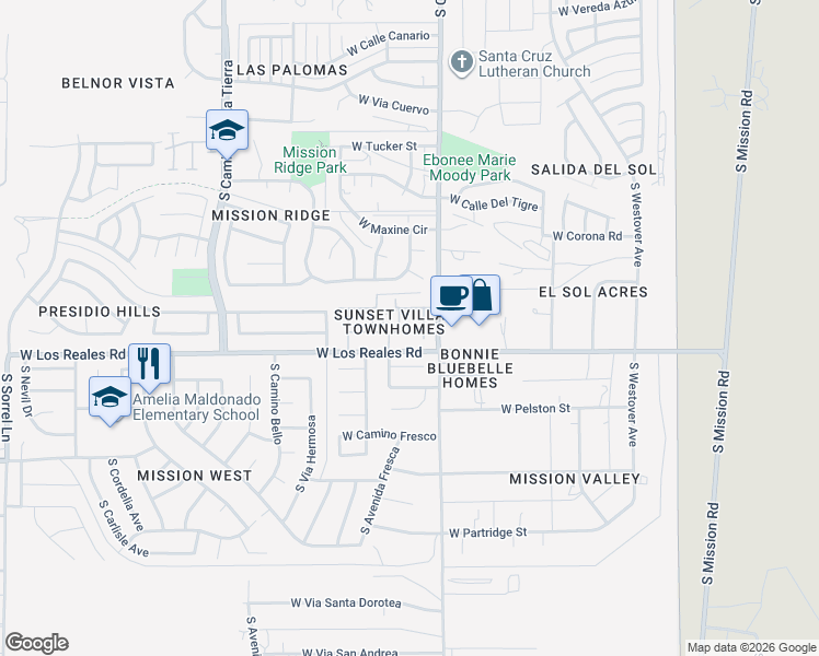 map of restaurants, bars, coffee shops, grocery stores, and more near 2943 Avenida Destino in Tucson