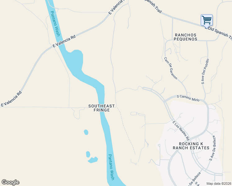 map of restaurants, bars, coffee shops, grocery stores, and more near 12200 East Los Reales Road in Tucson