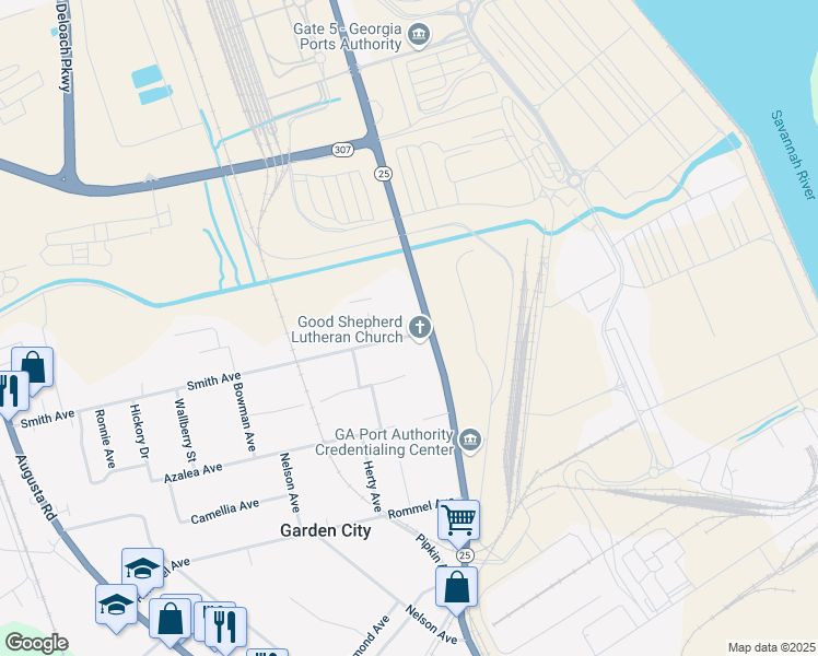 map of restaurants, bars, coffee shops, grocery stores, and more near 35 Main Street in Garden City