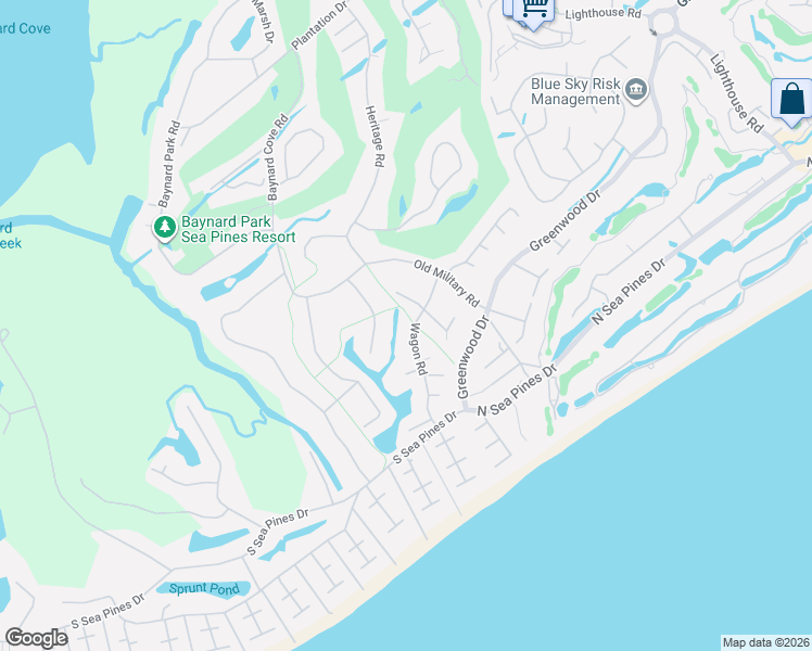 map of restaurants, bars, coffee shops, grocery stores, and more near 41 Wagon Road in Hilton Head Island