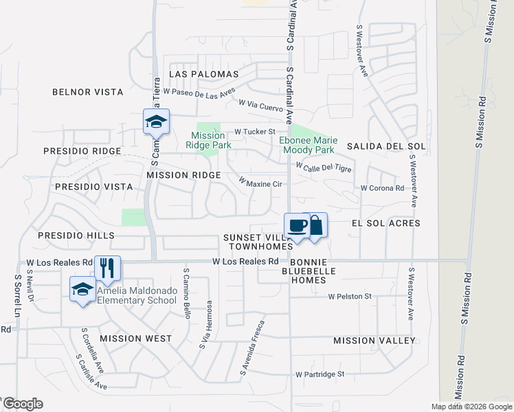 map of restaurants, bars, coffee shops, grocery stores, and more near 7122 South Dooley Drive in Tucson