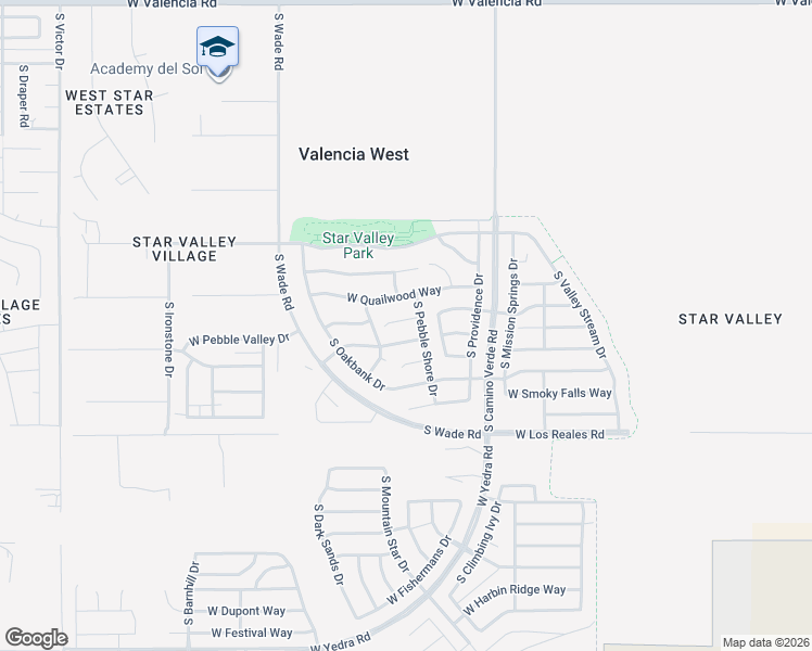 map of restaurants, bars, coffee shops, grocery stores, and more near 6765 West Pebble Shore Court in Tucson