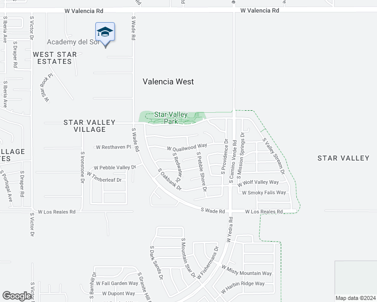 map of restaurants, bars, coffee shops, grocery stores, and more near 6783 West Quailwood Way in Tucson