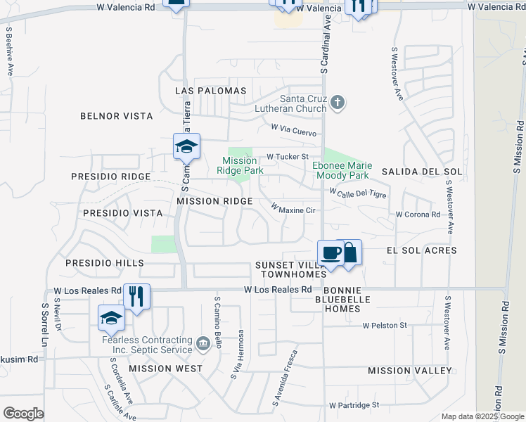 map of restaurants, bars, coffee shops, grocery stores, and more near 7089 South Camino Libertad in Tucson
