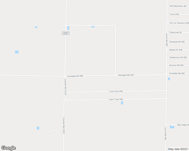 map of restaurants, bars, coffee shops, grocery stores, and more near Hondale Road Southwest in Luna County