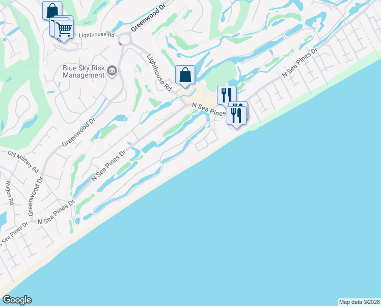 map of restaurants, bars, coffee shops, grocery stores, and more near 34 South Beach Lagoon Drive in Daufuskie Island