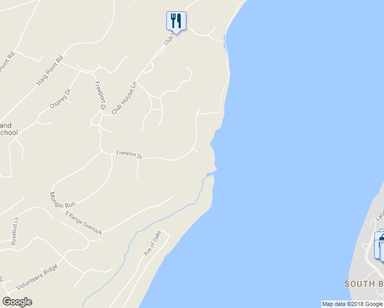 map of restaurants, bars, coffee shops, grocery stores, and more near 2 Ocean Watch in Daufuskie Island