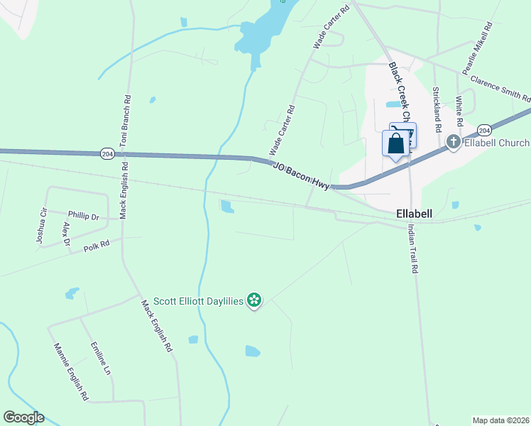 map of restaurants, bars, coffee shops, grocery stores, and more near 350 Manton Drive in Ellabell