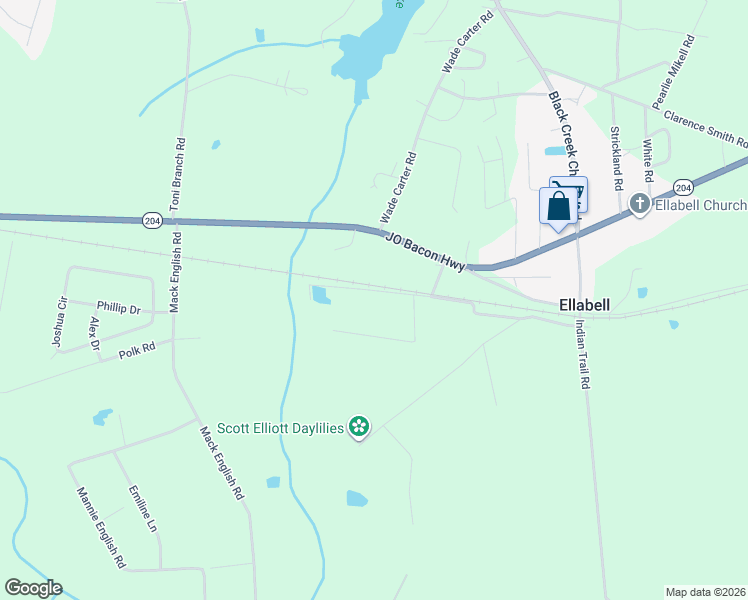 map of restaurants, bars, coffee shops, grocery stores, and more near 350 Manton Drive in Ellabell