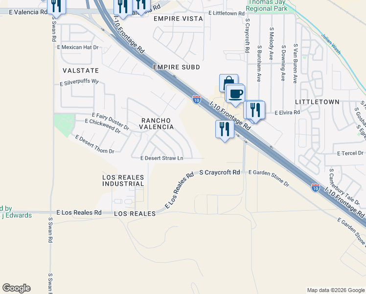 map of restaurants, bars, coffee shops, grocery stores, and more near 7021 South Blueeyes Drive in Tucson