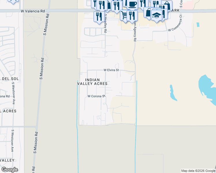map of restaurants, bars, coffee shops, grocery stores, and more near 7001 South Headley Avenue in Tucson