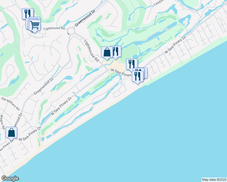 map of restaurants, bars, coffee shops, grocery stores, and more near 34 South Beach Lagoon Drive in Daufuskie Island