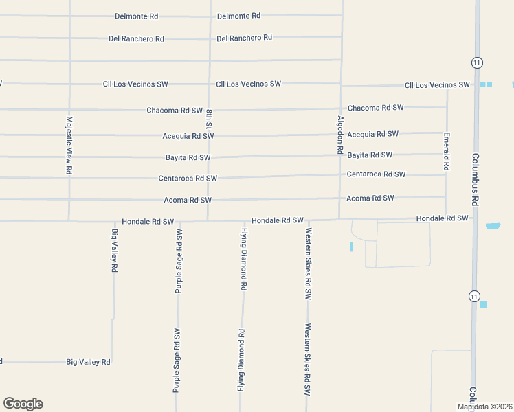 map of restaurants, bars, coffee shops, grocery stores, and more near 603-861 Hondale Road Southwest in Deming