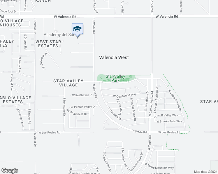 map of restaurants, bars, coffee shops, grocery stores, and more near 6910 West Copperwood Way in Tucson