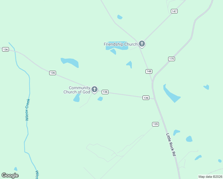 map of restaurants, bars, coffee shops, grocery stores, and more near 77 Community Church Road in McRae-Helena