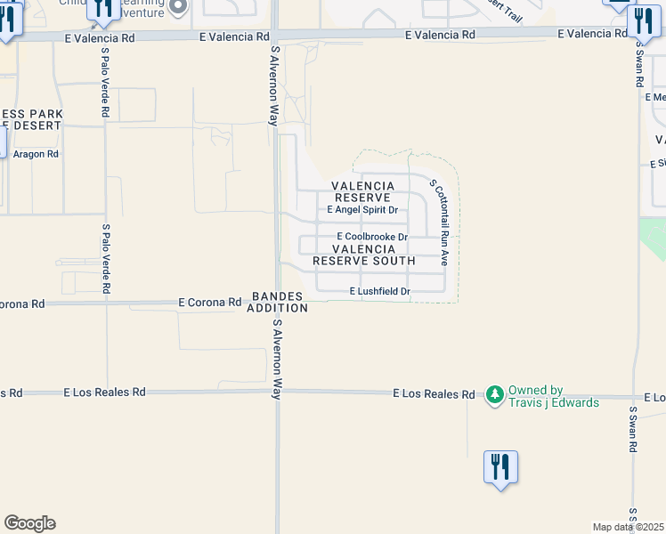 map of restaurants, bars, coffee shops, grocery stores, and more near 4013 East Shadow Branch Drive in Tucson